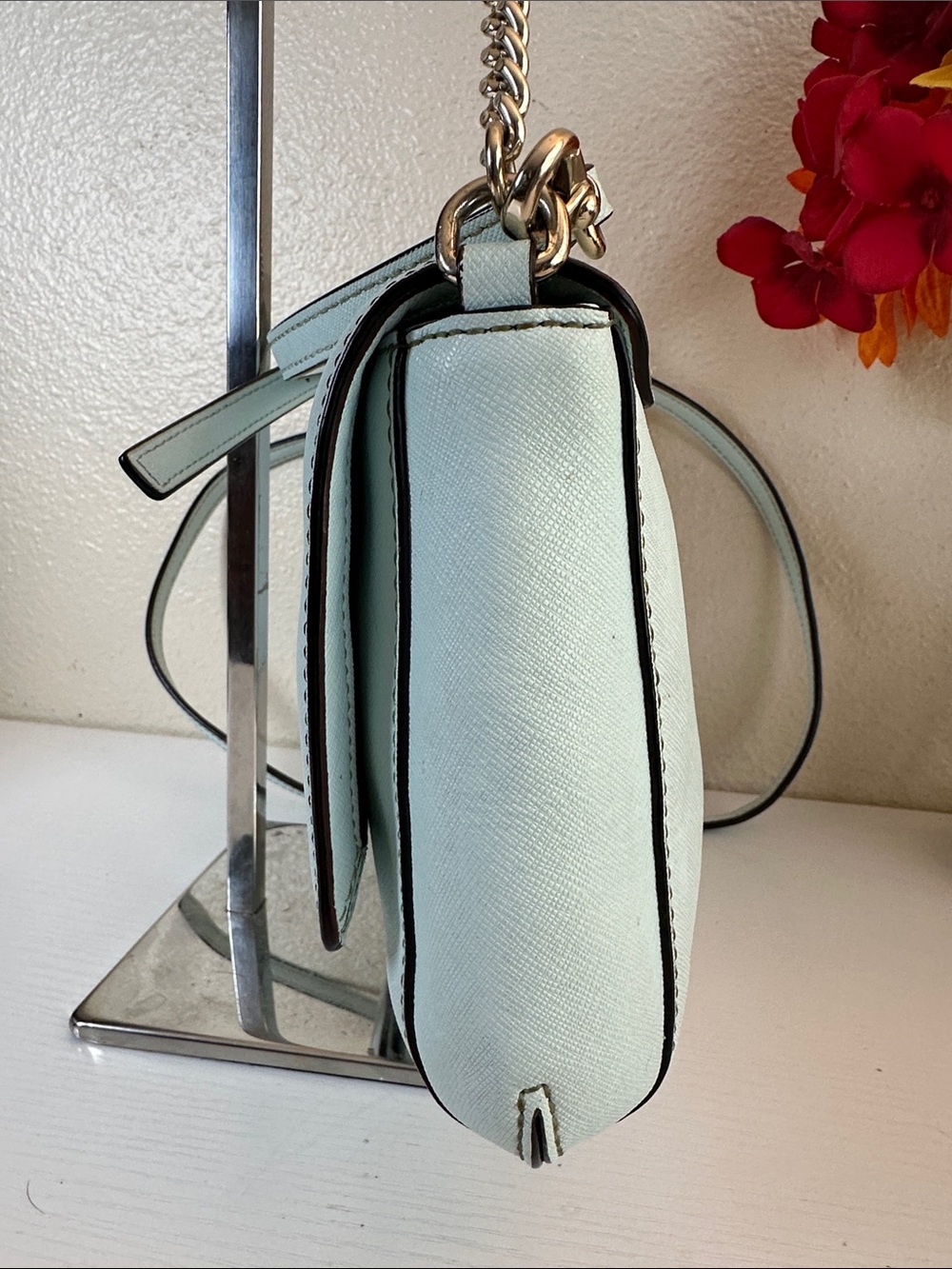 kate spade pale blue Saffiano Leather Chain Strap & Crossbody - Picture 3 of 12
